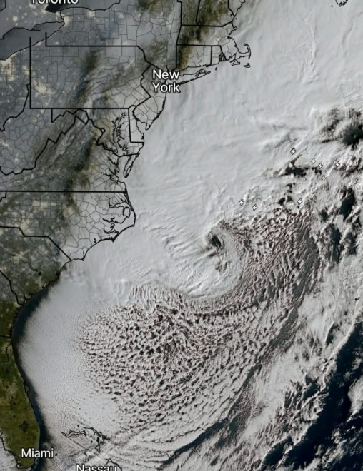Bomb Cyclone striking the U.S. East Coast, 2026
