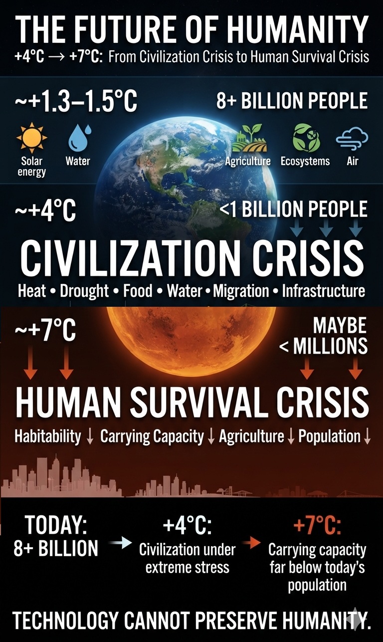 The Future of Humanity: +4°-7°C